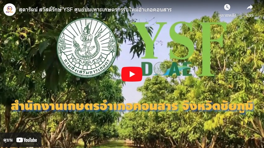 สุดารัตน์ สวัสดิ์รักษ์ YSF ศูนย์บ่มเพาะเกษตรกรรุ่นใหม่อำเภอคอนสาร